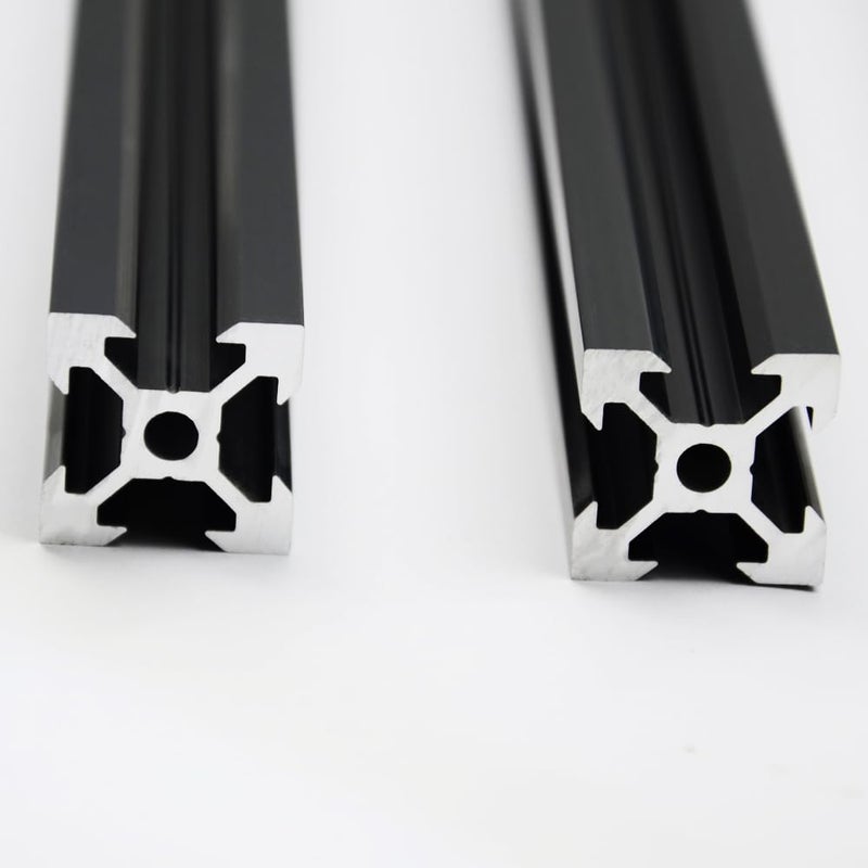 Iverntech 4PCS 500mm 2020 V Slot Aluminum Extrusion 19.68 inches Black Aluminum Profile European Standard Anodized Linear Rail for DIY 3D Printer and CNC Machines - Image 3